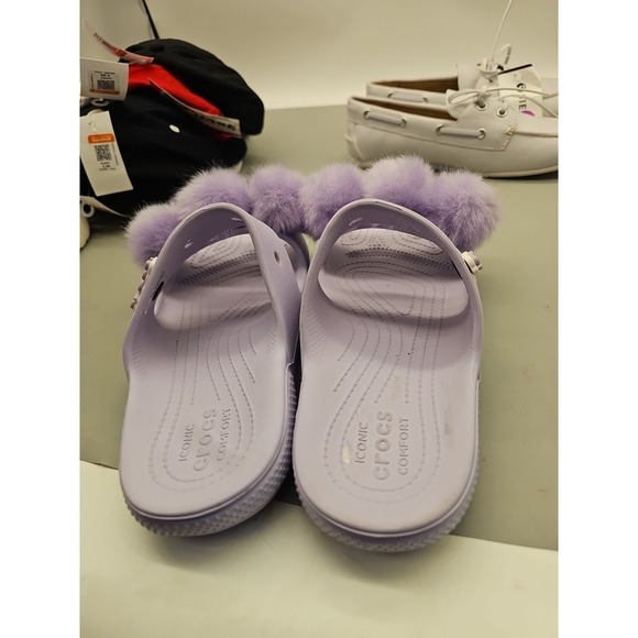Crocs Womens Size  10  Classic  Lavender Fur Sure Slip On Sandal Comfort Shoes - Picture 3 of 6